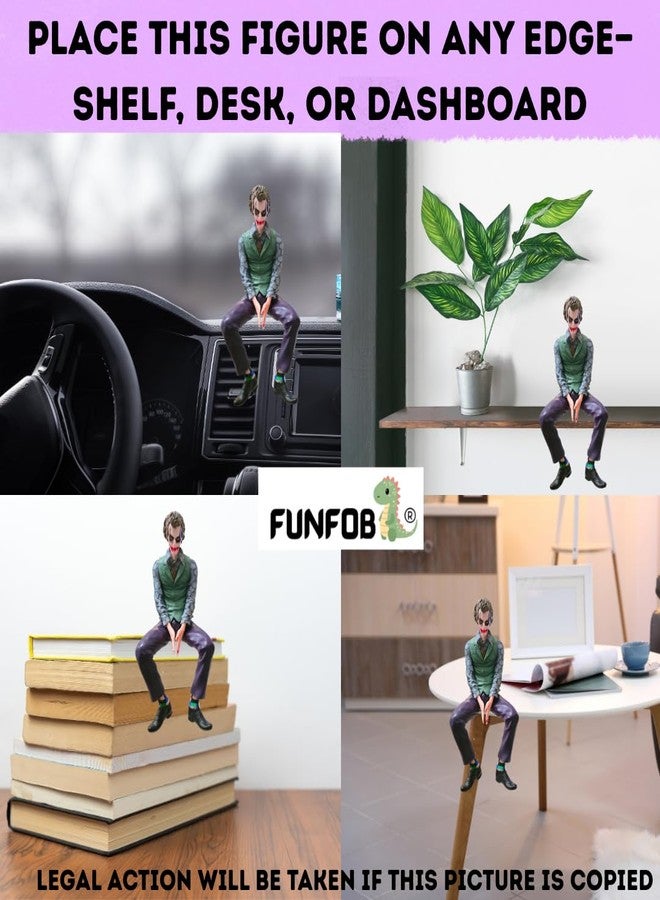 FUNFOB Joker Action Figure for Car Desk Gifting Height-15cm Collectible PVC Multicolour | Joker -Figure - Image 3